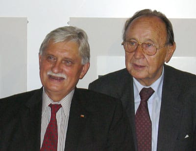 Jiří Dienstbier a Hans-Dietrich Genscher (vpravo), foto: Gerald Schubert
